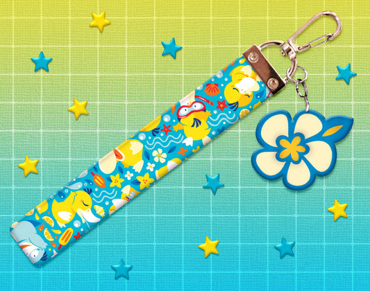 Psyduck Pool Party Lanyard Wristlet