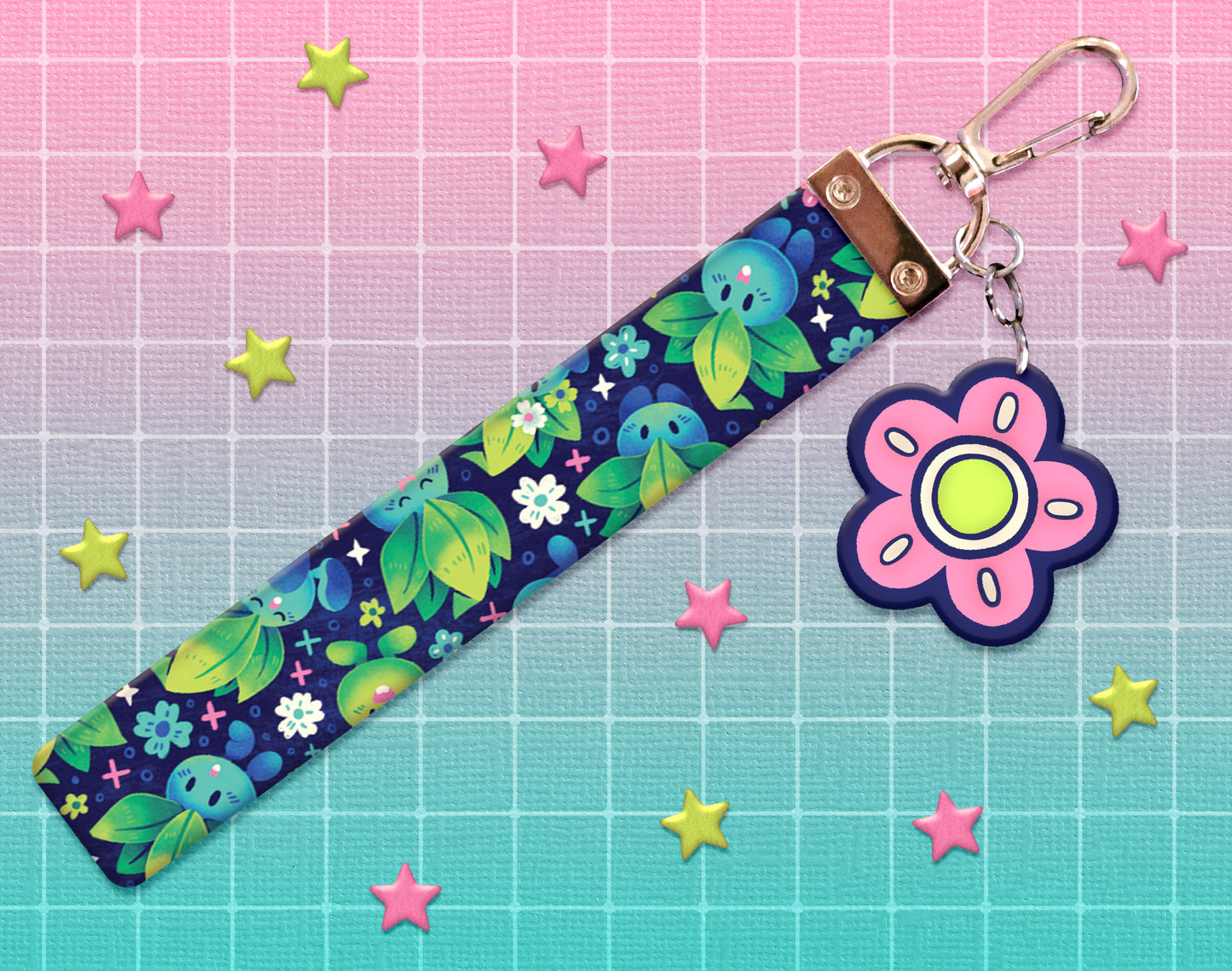 Oodles of Oddish Lanyard Wristlet