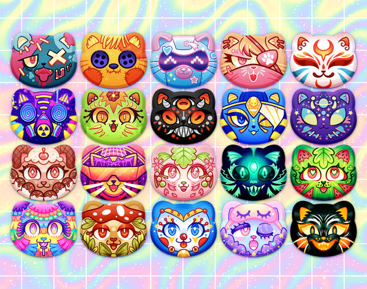 Creature Feature Cat Buttons