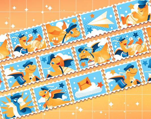 Dragonite Delivery Stamp Washi Tape