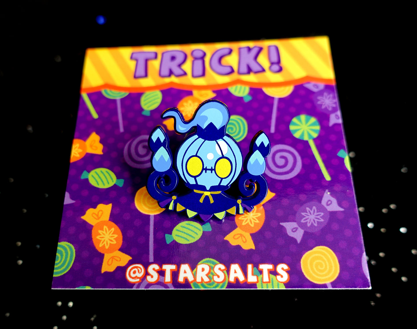 Halloween Chandelure Dyed Enamel Pin