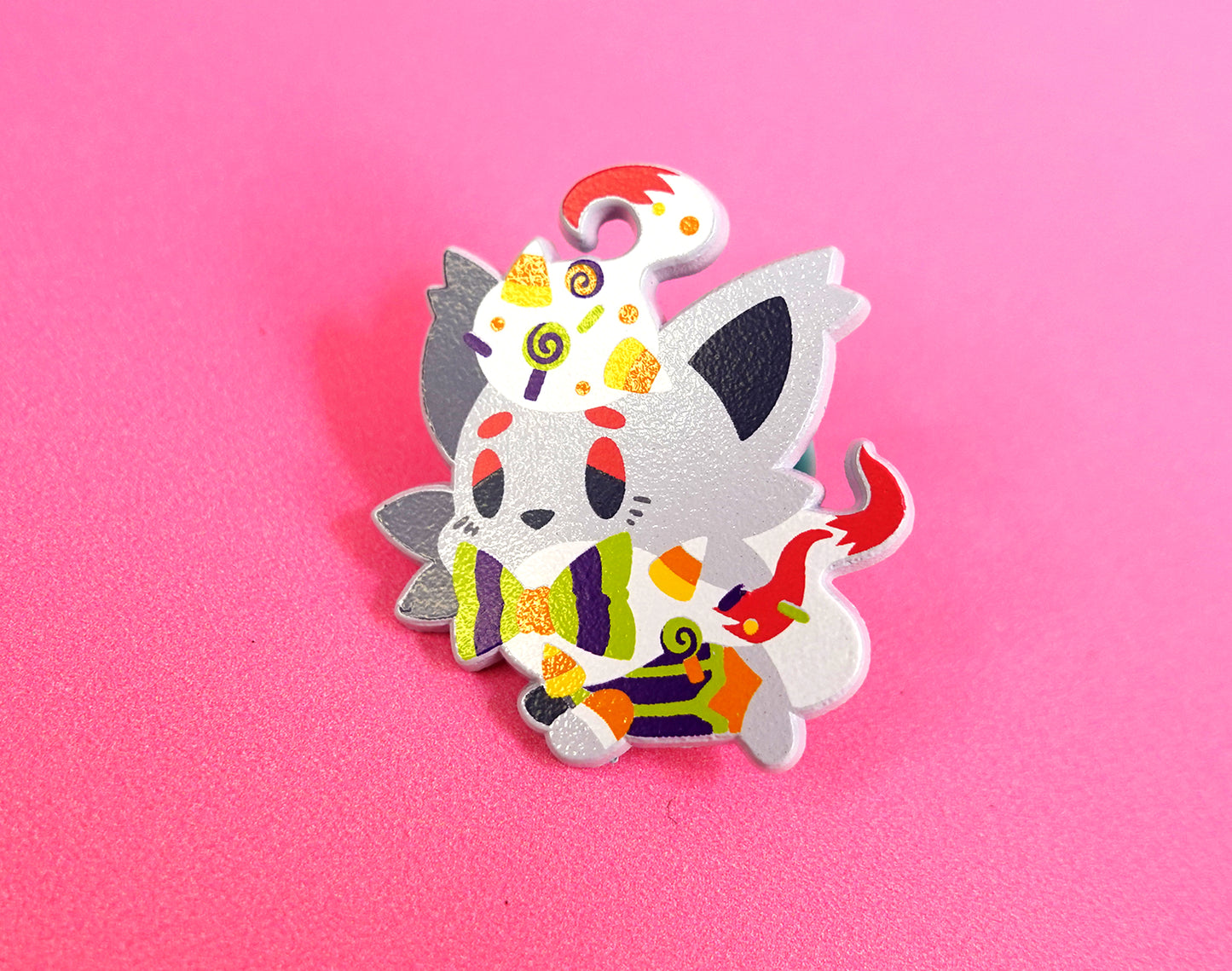 Halloween Zorua Dyed Enamel Pin