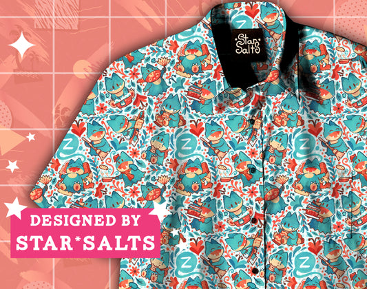 Many Munchlax Button Up Shirt