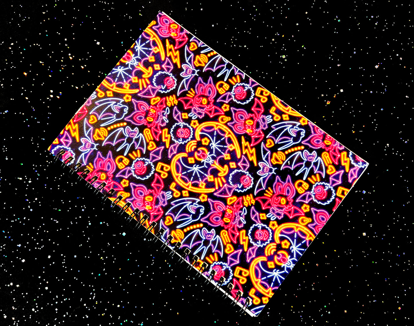 Neon Bats Reusable Sticker Book