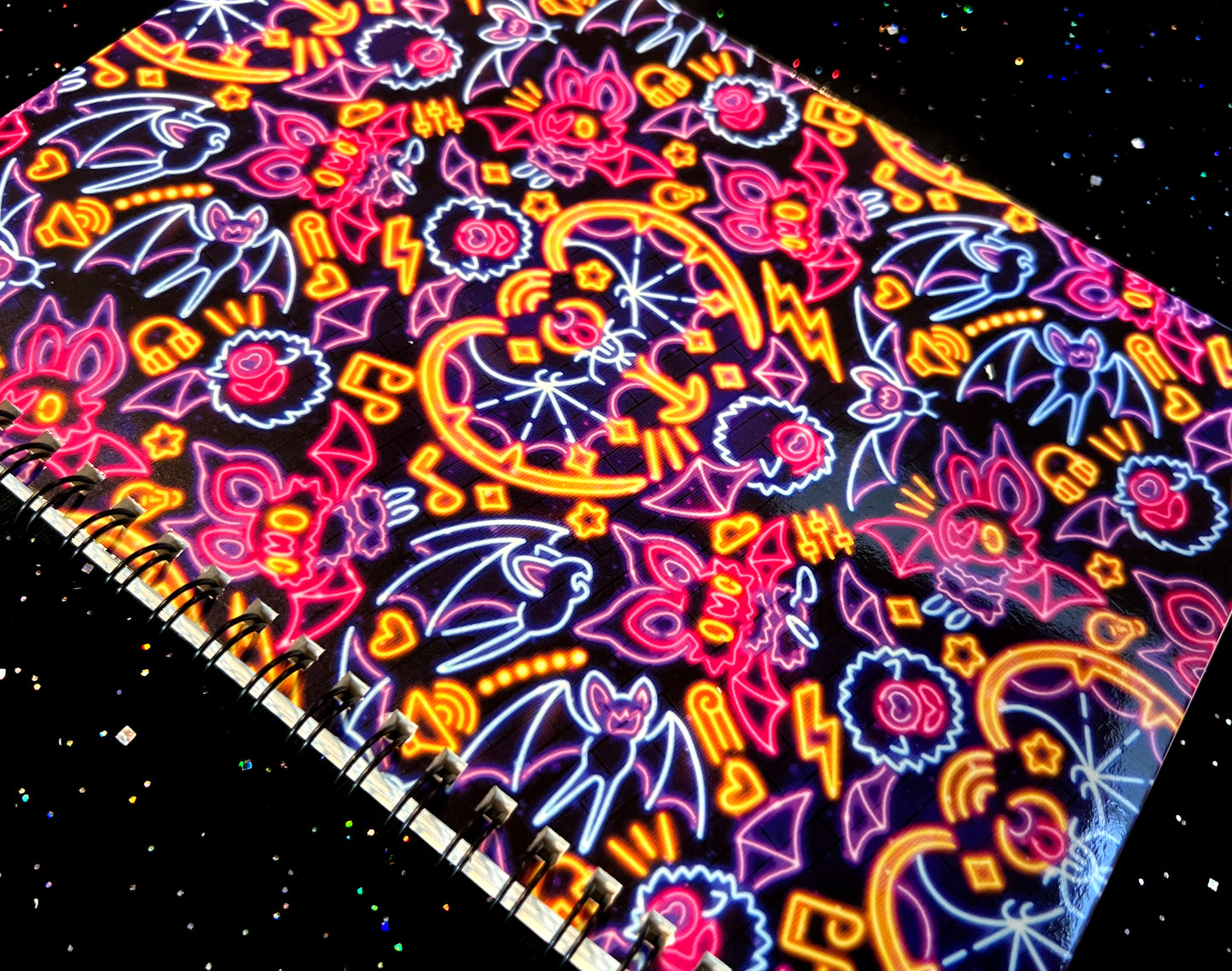 Neon Bats Reusable Sticker Book