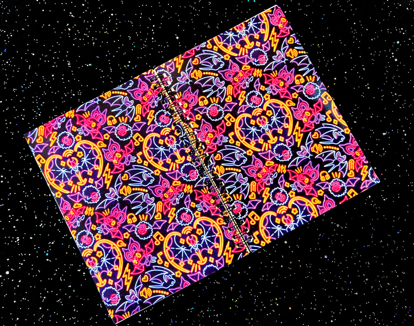 Neon Bats Reusable Sticker Book