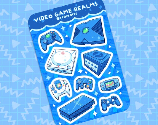 Video Game Realms Sticker Sheet