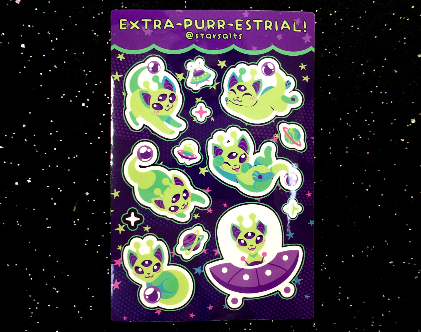 Alien Cat Sticker Sheet