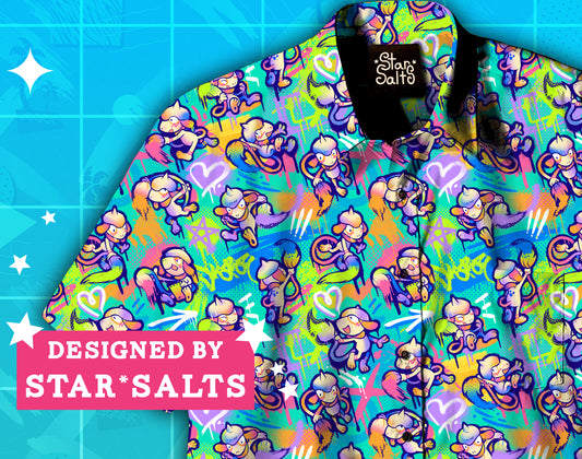 Smeargle Splatter Button Up Shirt