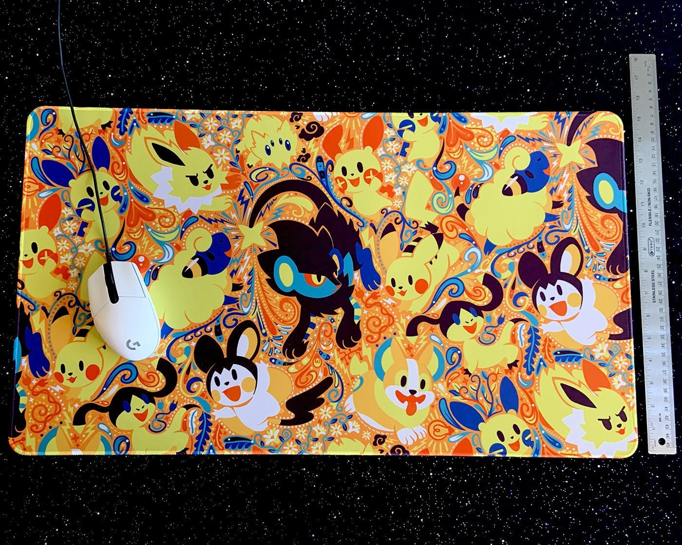 Thunder Wave Jumbo Desk Mat