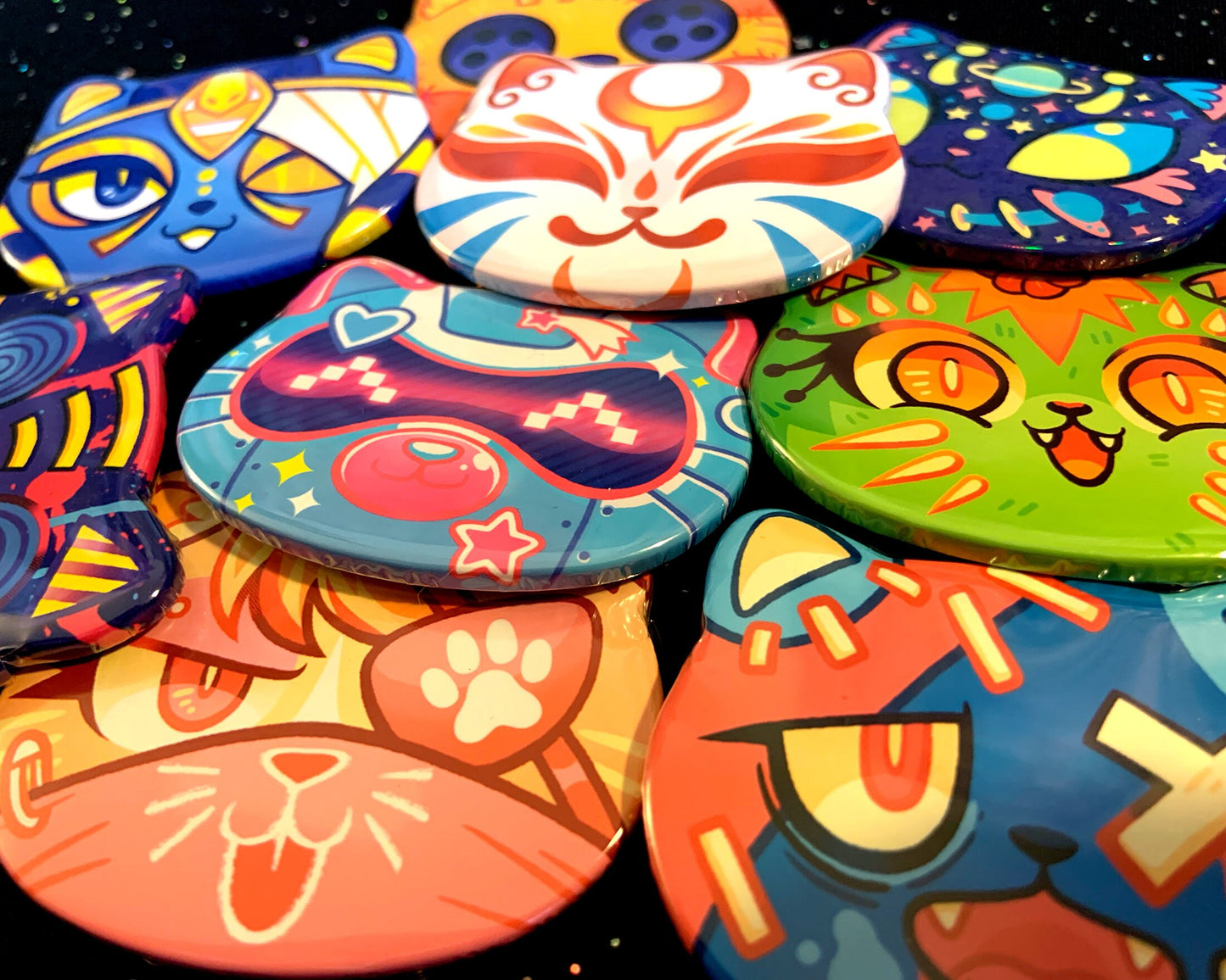 Creature Feature Cat Buttons