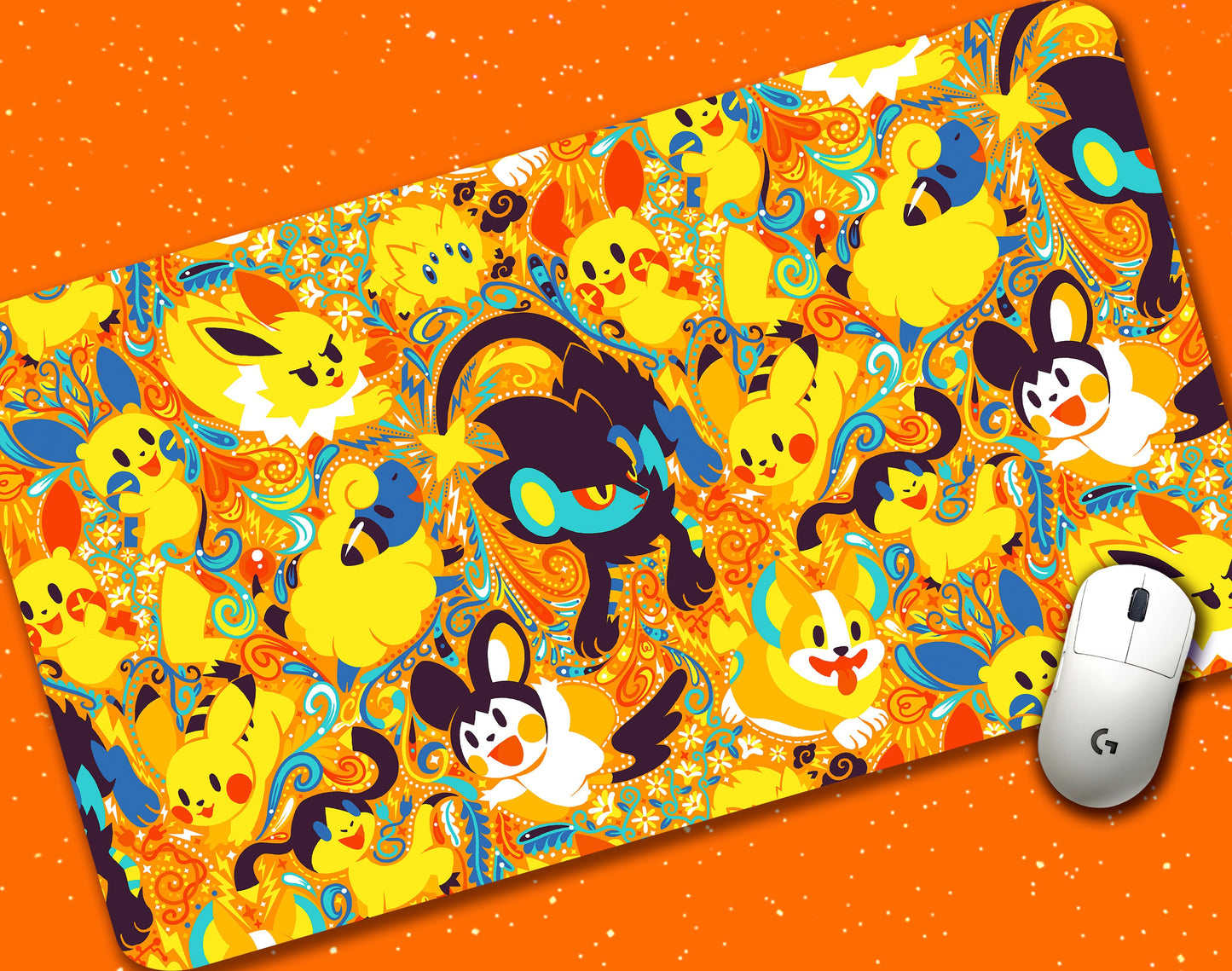 Thunder Wave Jumbo Desk Mat