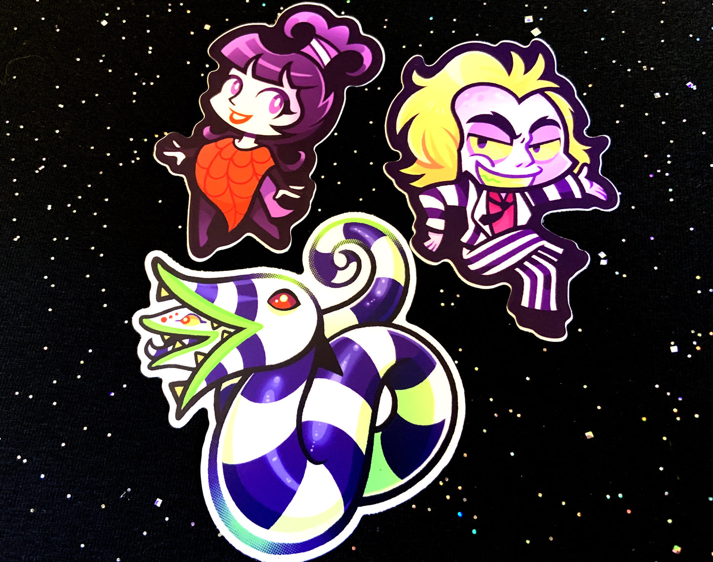 Beetlejuice and Lydia Stickers