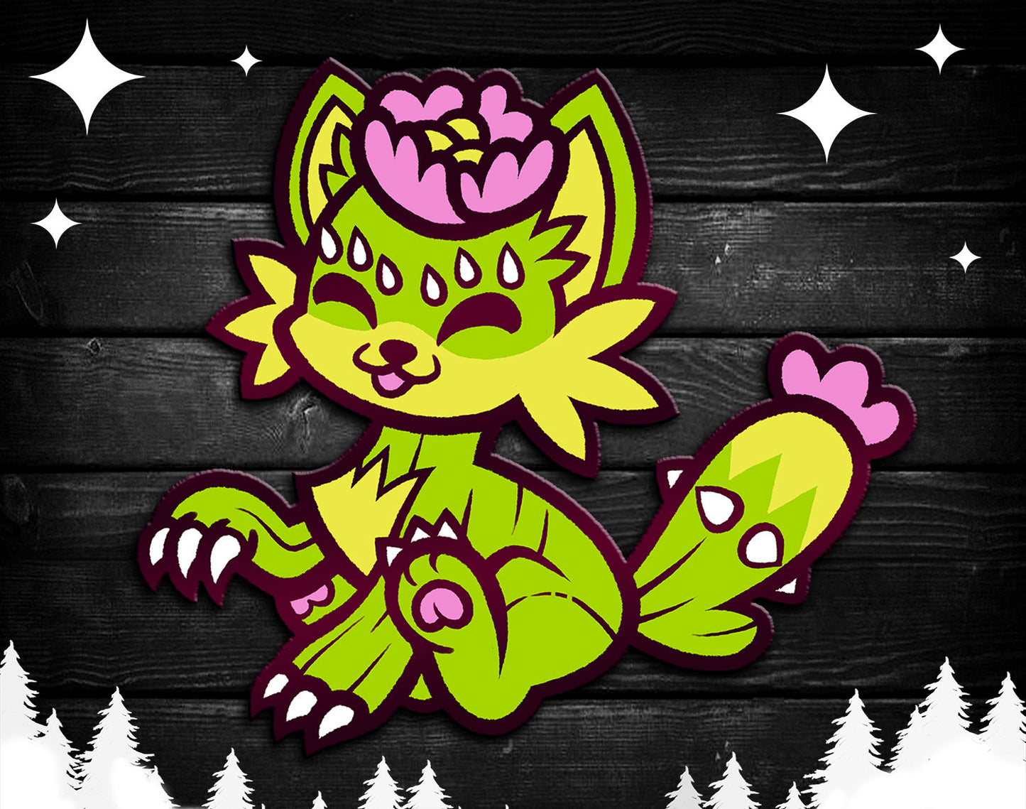 Cactus Cat Enamel Pin
