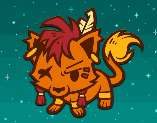 Red XIII Enamel Pin