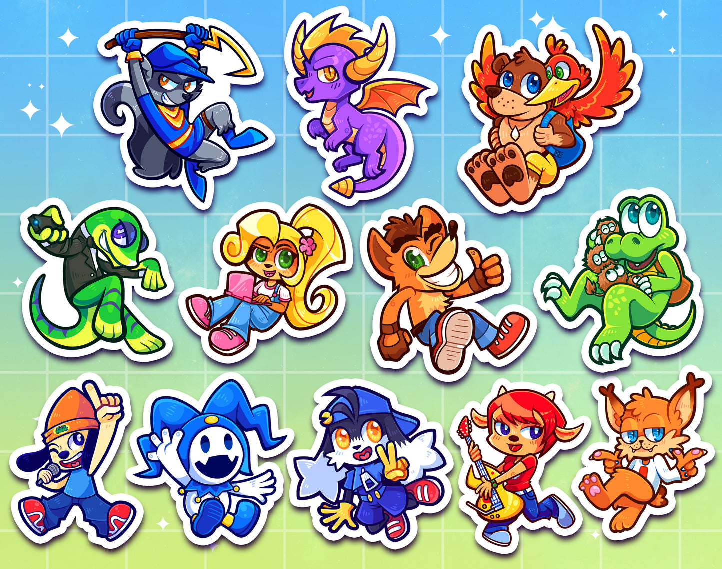 Video Game Mascot Stickers