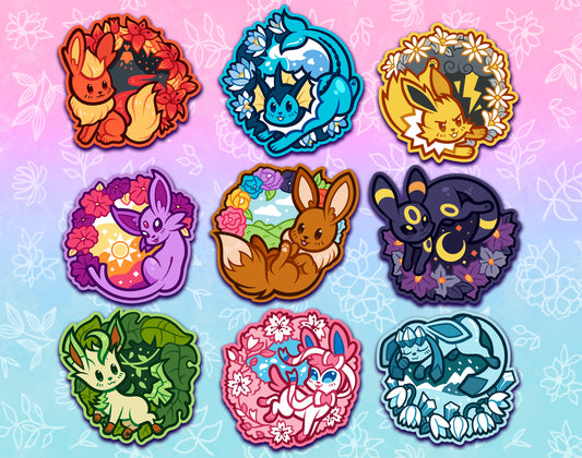 Elemental Eeveelution Stickers