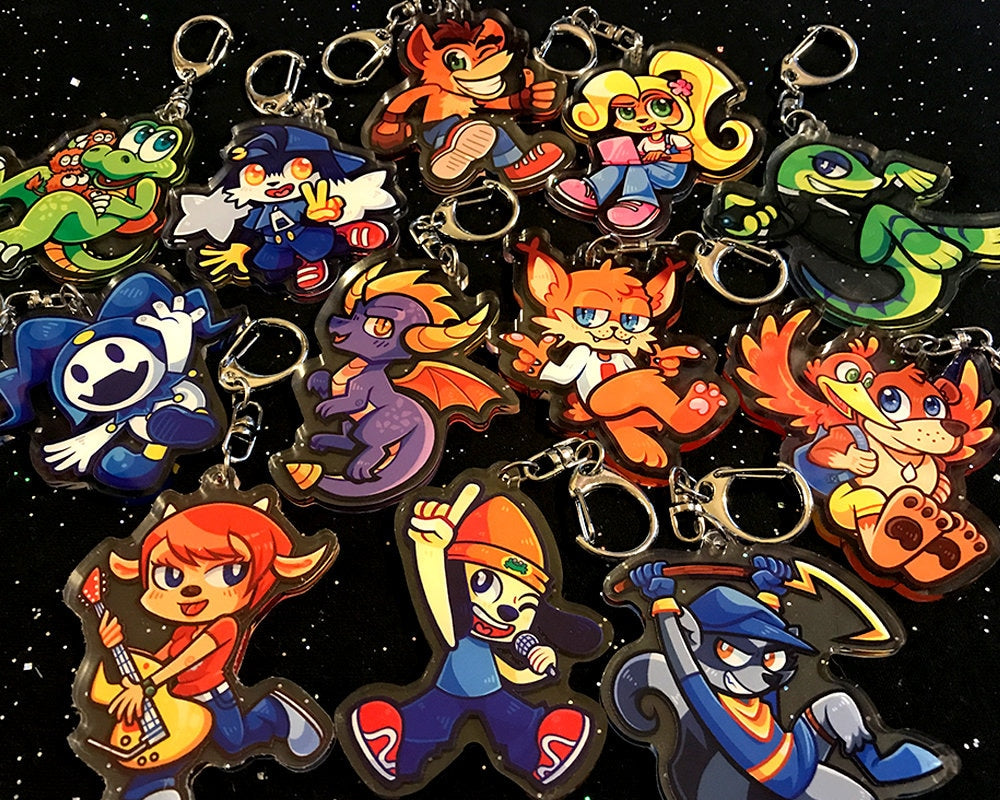 Crash & Coco 2.5" Acrylic Charms