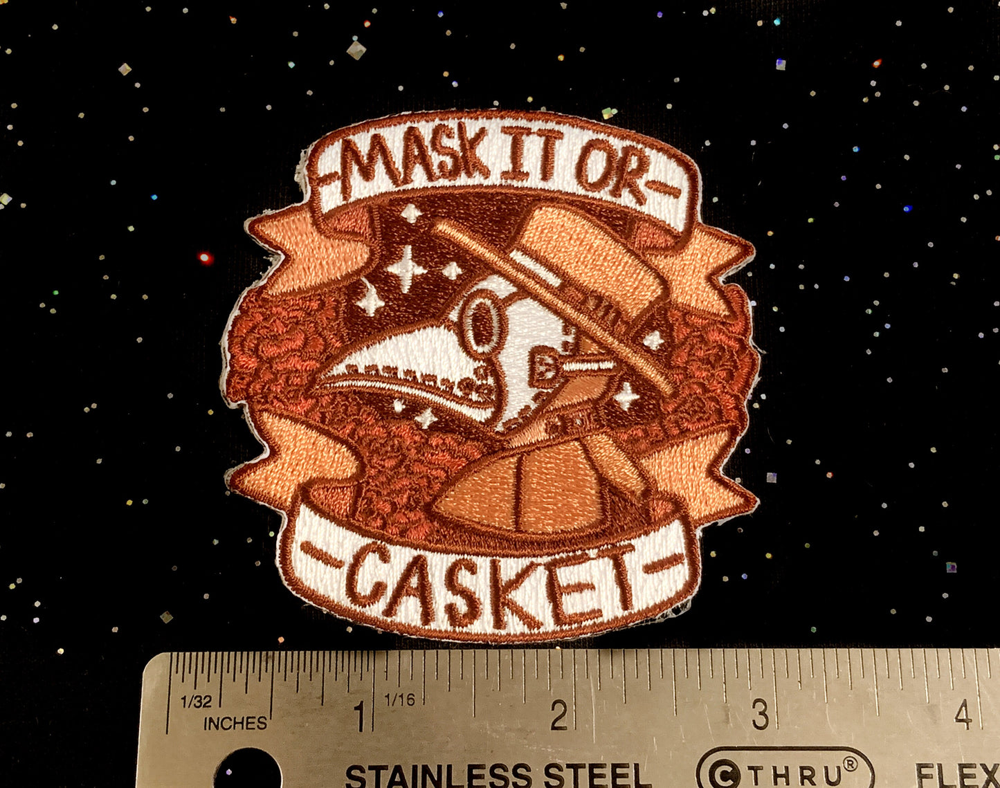 Mask It Embroidered Patch