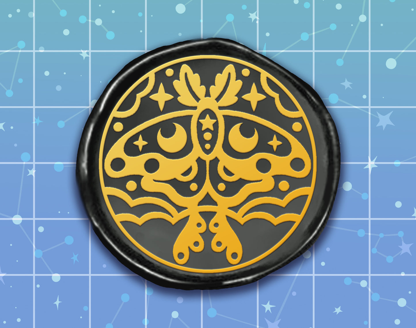 Cloudy Moth Wax Seal Stamp