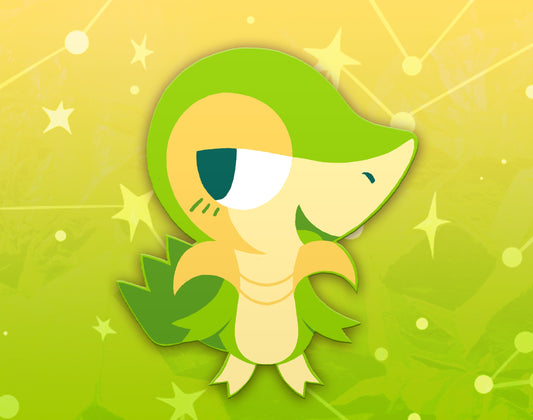 Snivy Dyed Enamel Pin