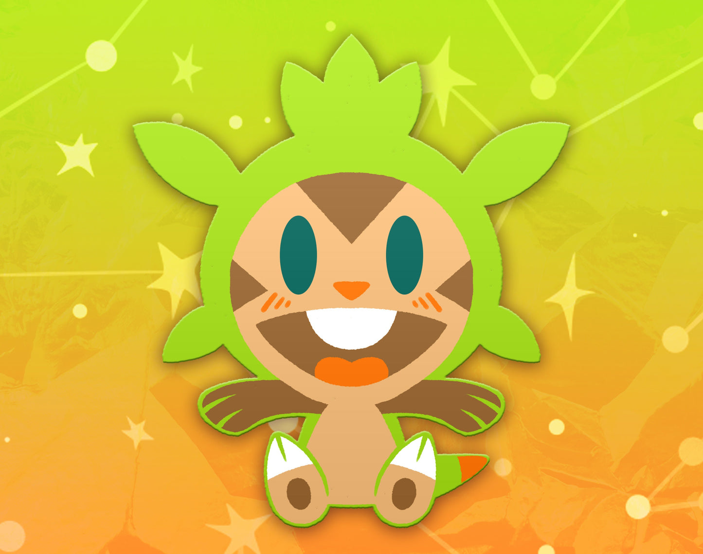 Chespin Dyed Enamel Pin