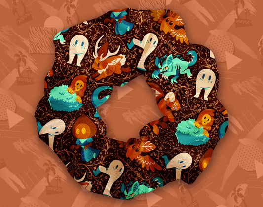 Colorful Cryptids Scrunchie