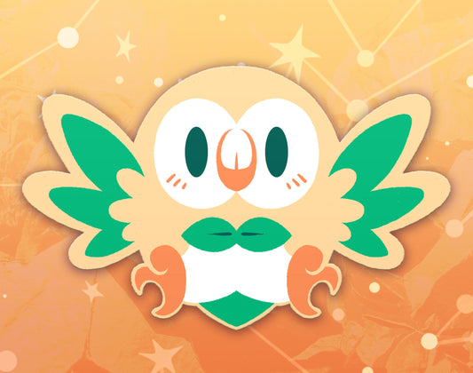 Rowlet Dyed Enamel Pin