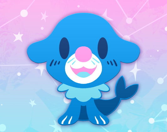 Popplio Dyed Enamel Pin