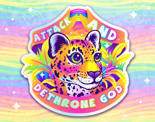 Dethrone Holographic Sticker