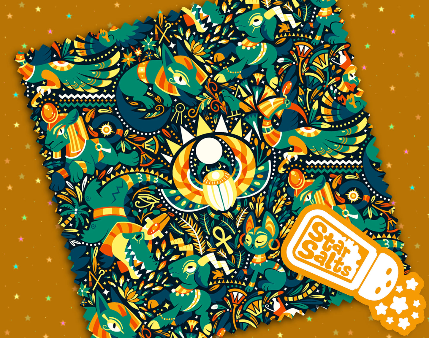 Egyptian Deities Microfiber Cloth