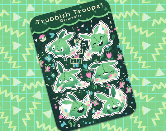 Trubbish Troupe Sticker Sheet