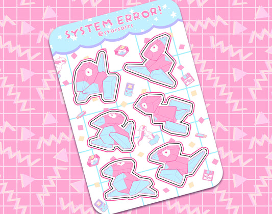 Porygon.exe Sticker Sheet