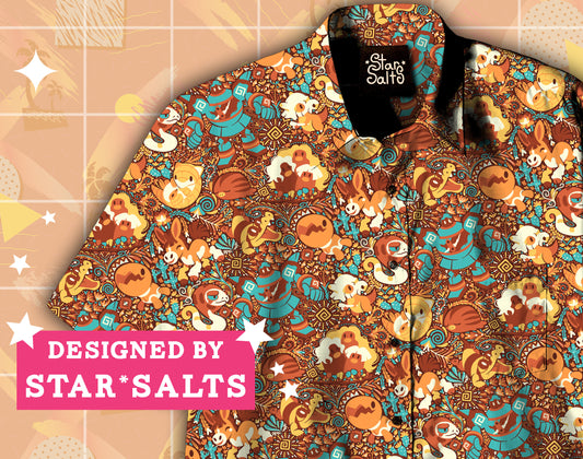 Earth Power Button Up Shirt
