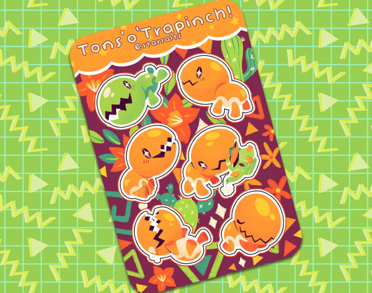 Tons o' Trapinch Sticker Sheet
