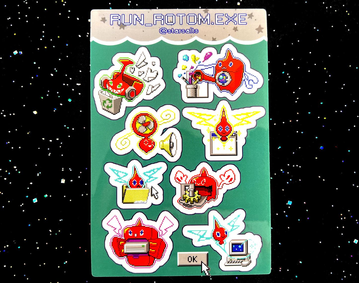 Run Rotom Sticker Sheet