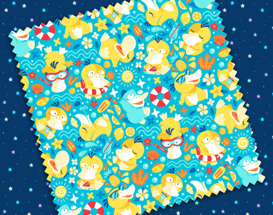 Psyduck Pool Party Microfiber Cloth