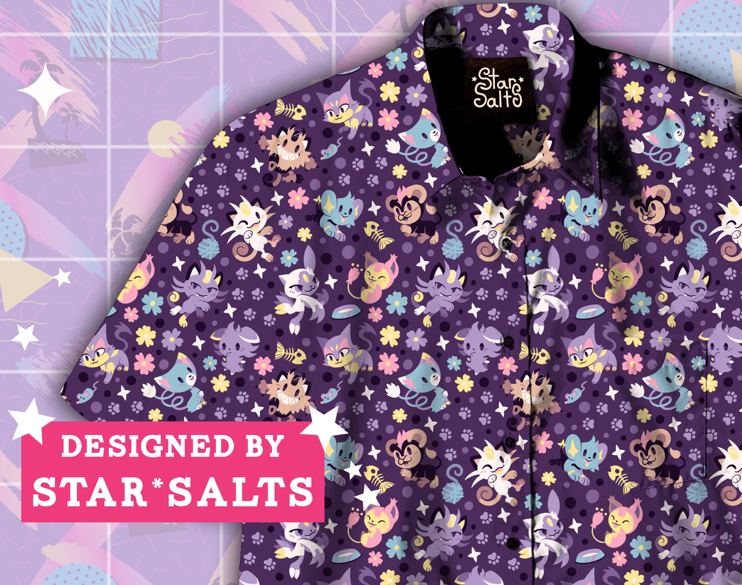 Poke'Cats Button Up Shirt