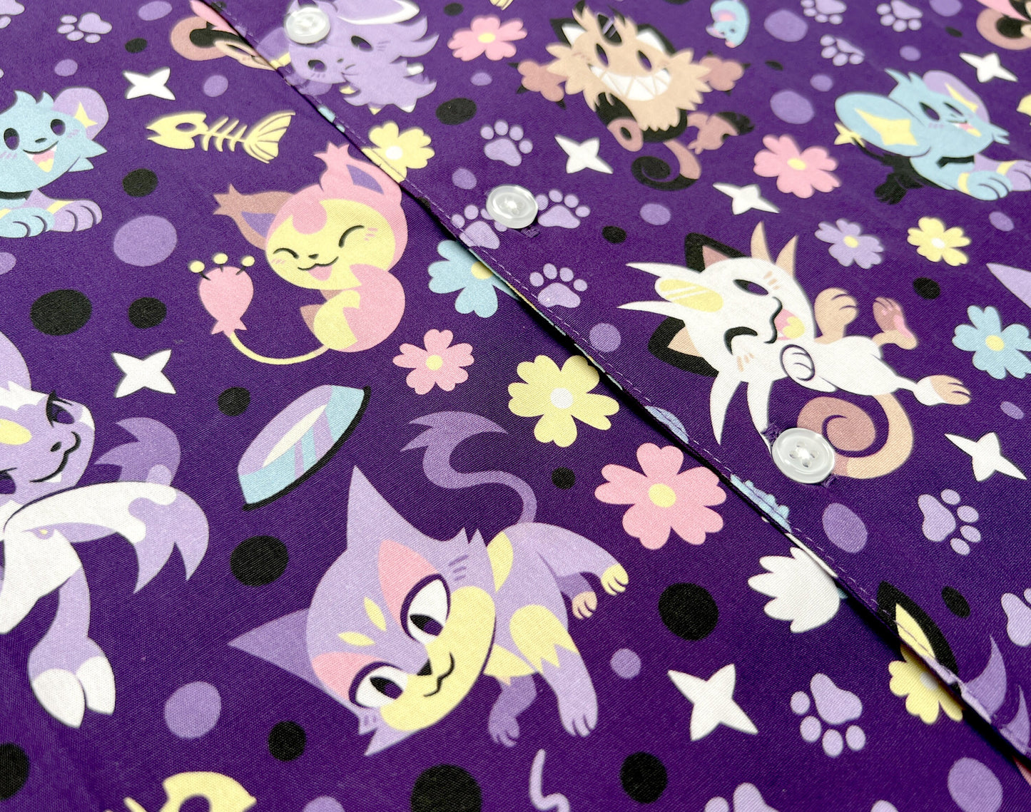 Poke'Cats Button Up Shirt