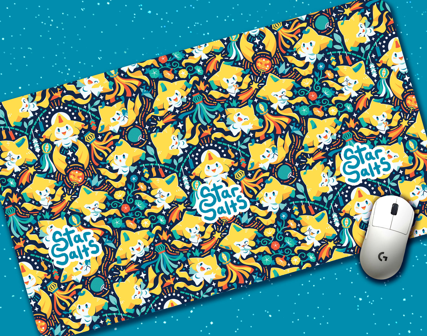 Joyous Jirachi Jumbo Desk Mat