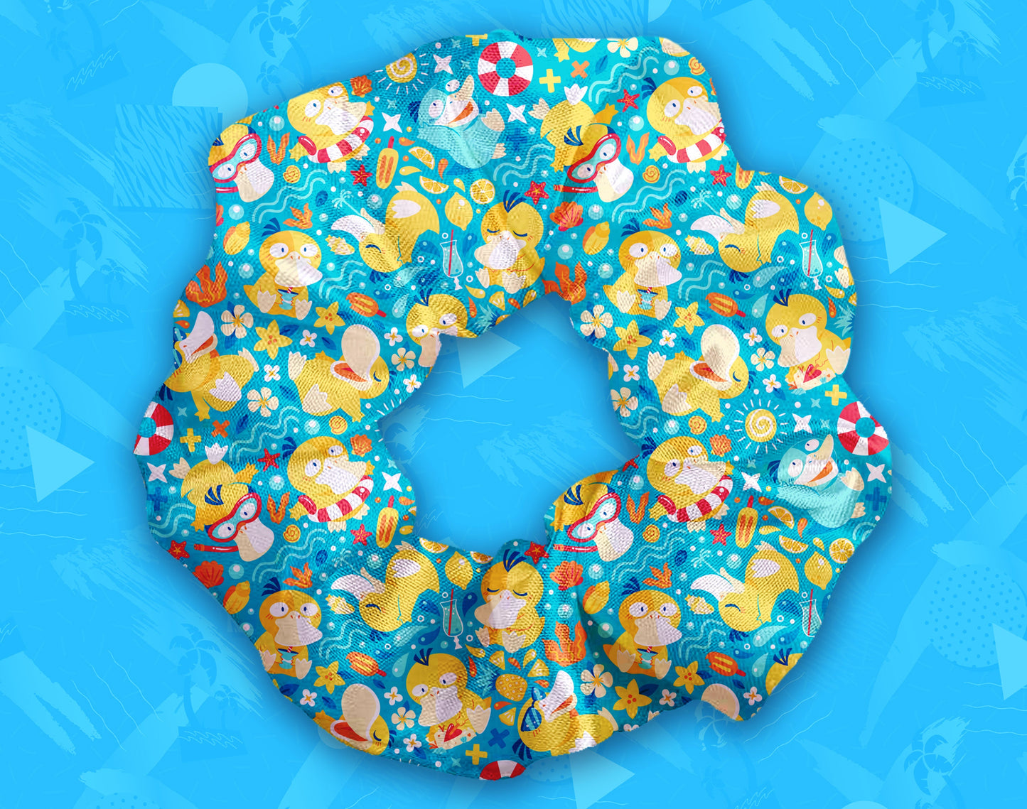 Psyduck Pool Party Scrunchie