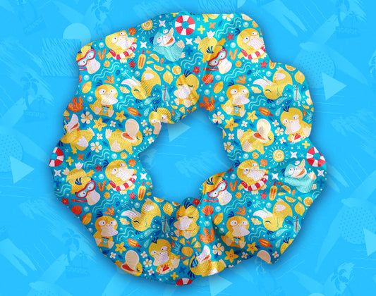 Psyduck Pool Party Scrunchie