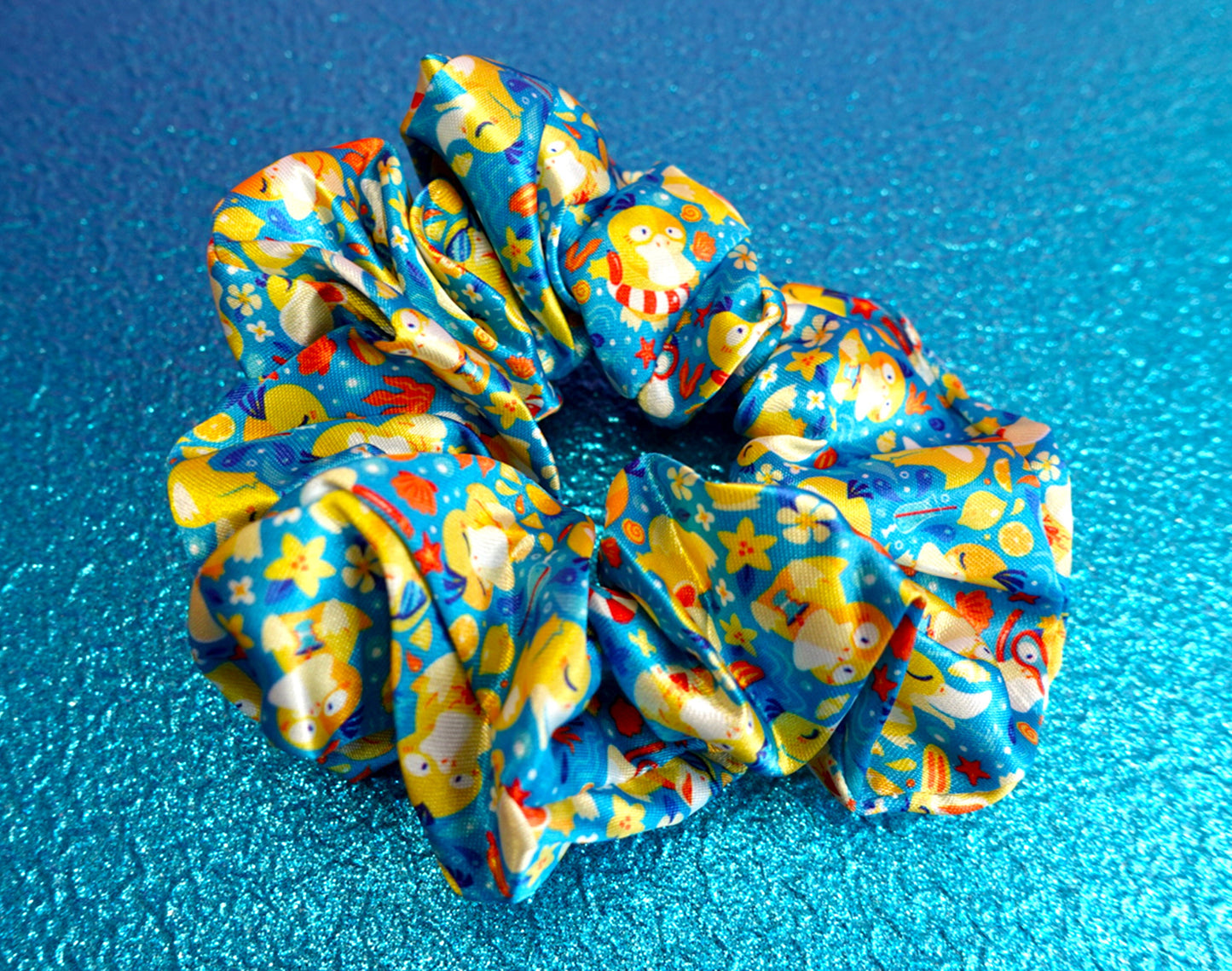 Psyduck Pool Party Scrunchie