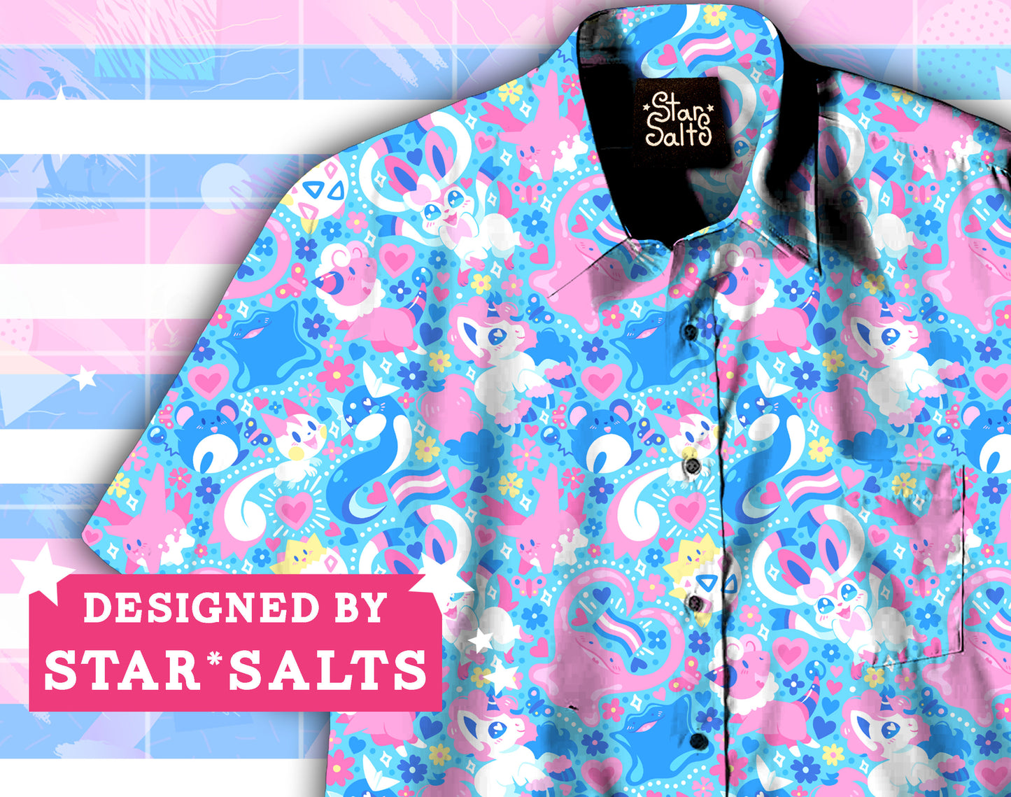 Transgender Pride Button Up Shirt