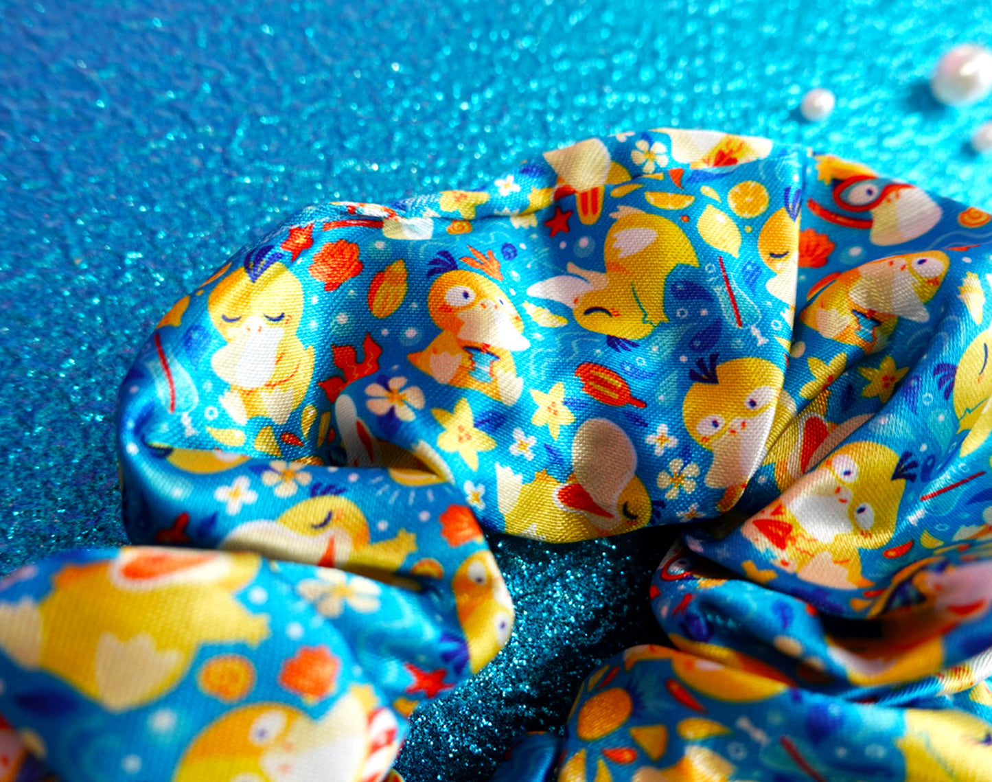 Psyduck Pool Party Scrunchie