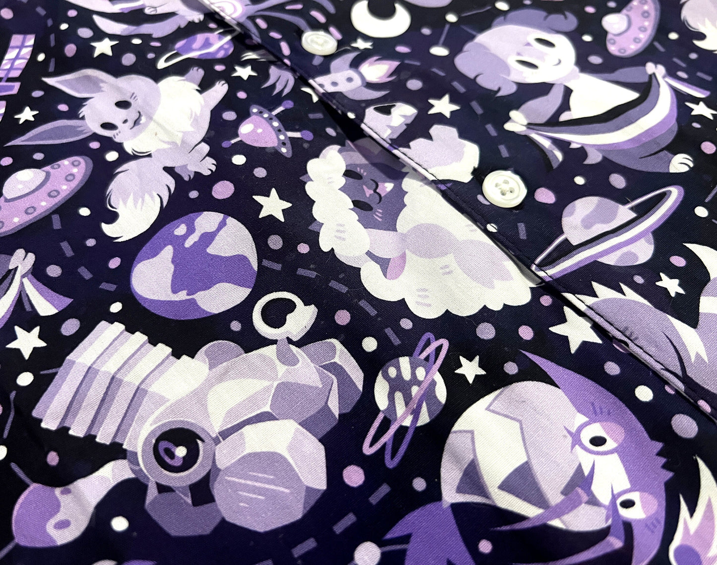 Asexual Pride Button Up Shirt