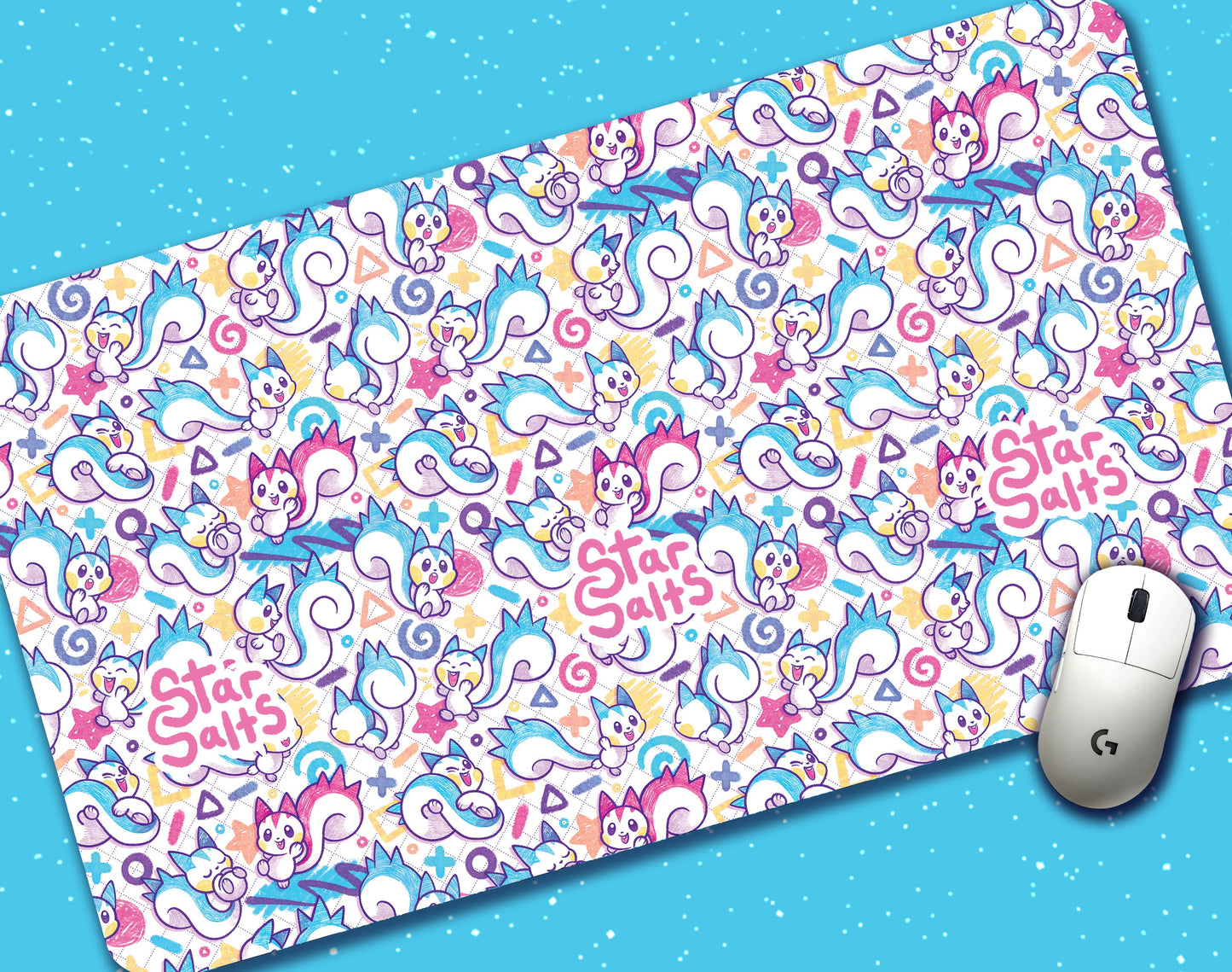 Playful Pachirisu Jumbo Desk Mat