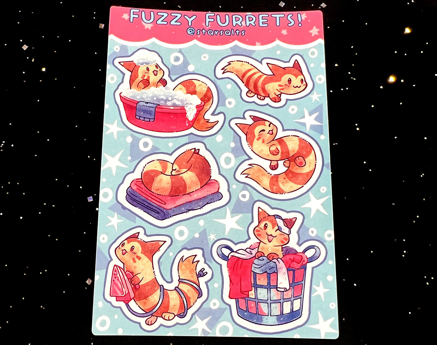 Fuzzy Furret Sticker Sheet