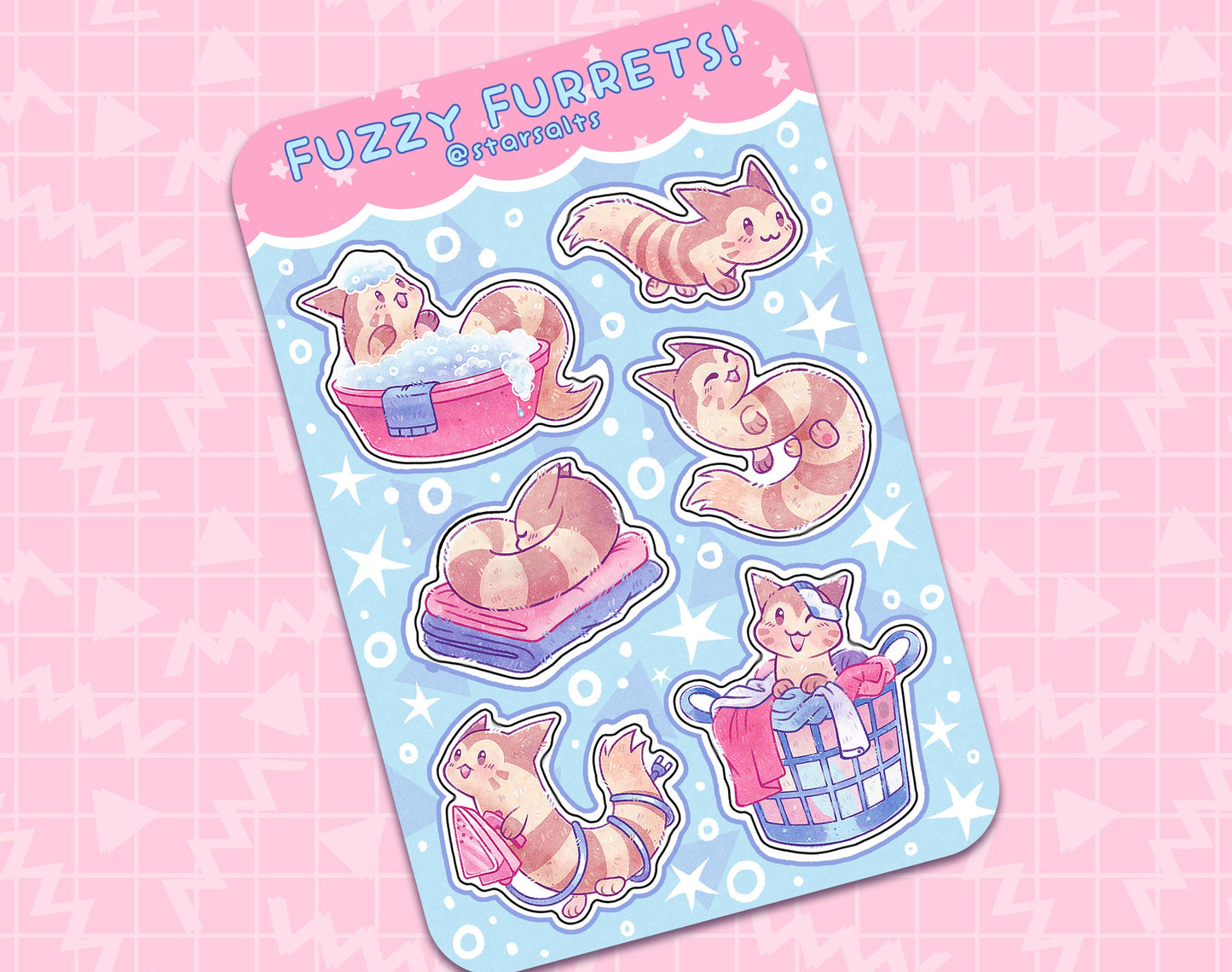 Fuzzy Furret Sticker Sheet