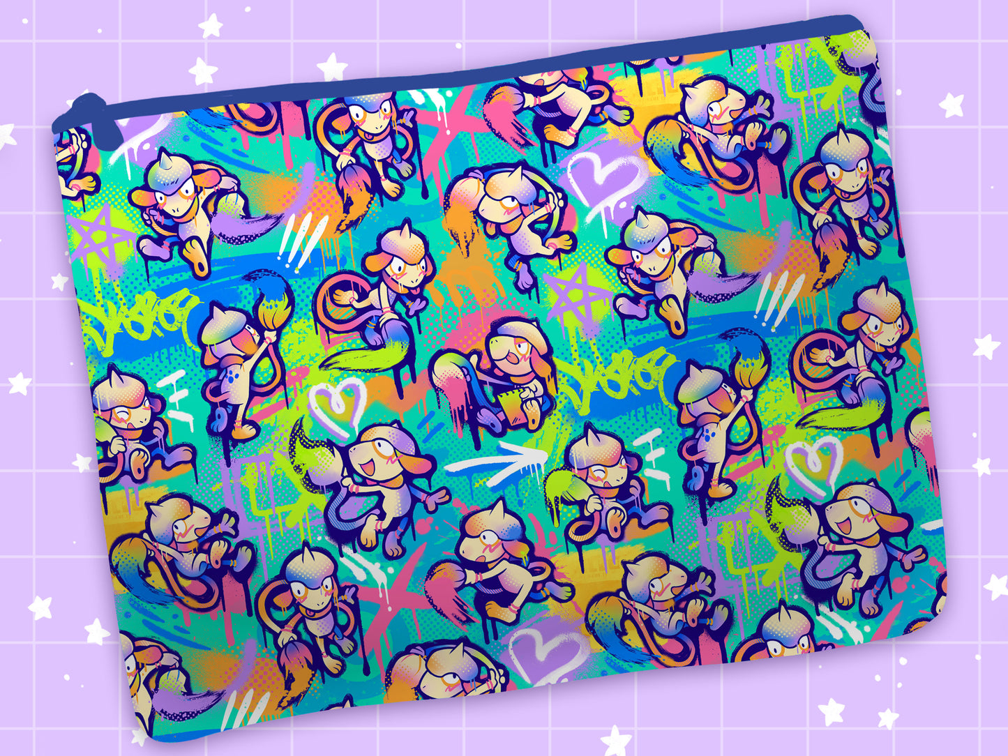 Smeargle Splatter Cosmetic Bag